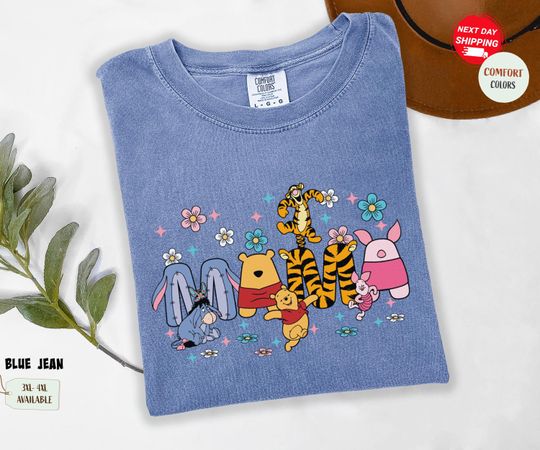 Discover Winnie the Pooh Mama Shirt, Disney Mom Tee, Comfort Colors Pooh Bear Family T-Shirt, Mother's Day Gift