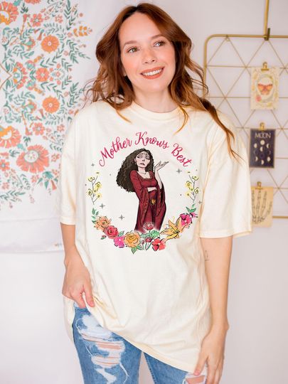Discover Mother Gothel Mother Knows Best Tattoo Art Style Comfort Colors T-shirt, Mother's Day Gift, 2026 Trip