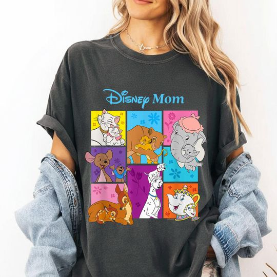 Discover Disney Mom Famous Moms & Me Shirt, Duchess, Perdita, Mrs. Potts, Sarabi, Kanga, Mrs. Jumbo Shirt