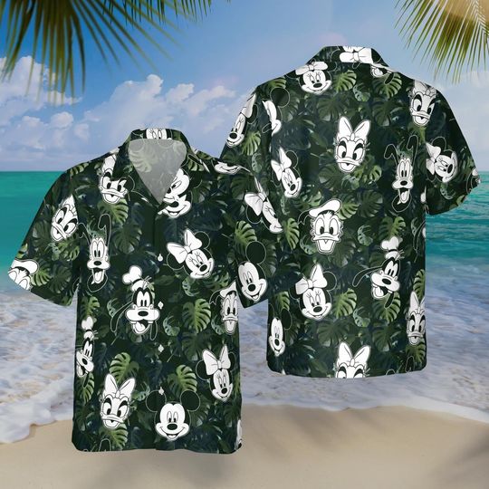 Discover Mickey & Friends Hawaiian Shirt, Disney Characters Button Shirt, Hawaii Vacation Tee