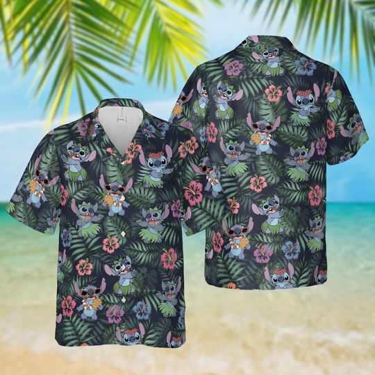 Discover Stitch Hawai Hawaiian Shirt, Disney Stitch Tropical Shirt, Disneyland Summer Shirt