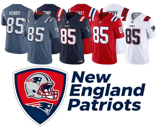 Discover Men's Patriotss #85Hunter Henry Limited Jersey