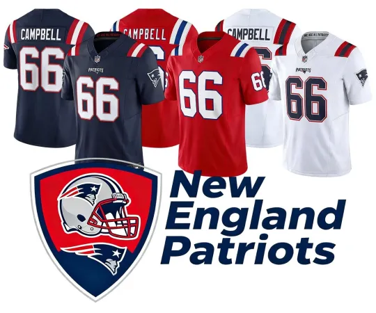 Discover Men's Patriotss #66Will Campbell Limited Jersey