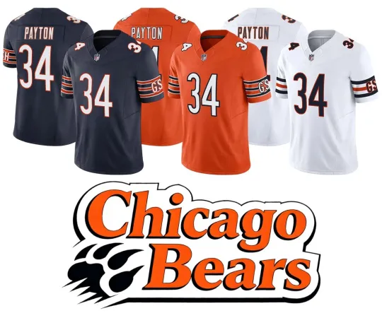 Discover Men/Youth Bearss #34Walter Payton Jersey