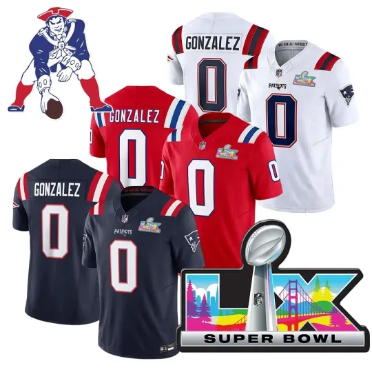 Discover Men's Christian Gonzalez Super B.owl LX Jersey