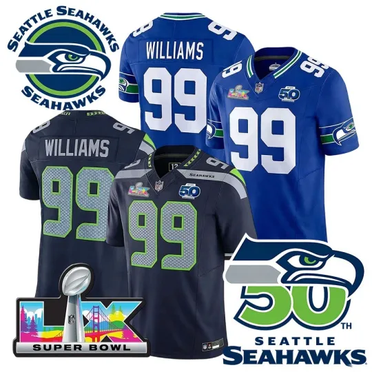 Discover Men's Leonard Williams Super B.owl LX Patch Limited Stitched Jersey