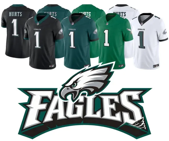 Discover Men/Youth Eagless #1 Jalen Hurts Kelly Limited Jersey  All Size
