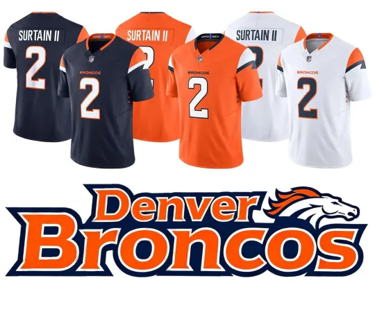 Discover Men/Youth Broncoss #2Patrick Surtain II Limited Jersey