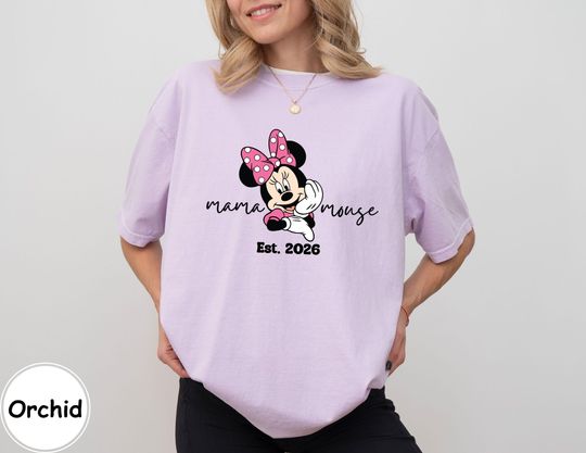 Discover Comfort Colors Disney Mama Shirt, Mama Mouse est.2026 Shirt, Mama Gift, Best Mom Shirt, Mothers Day Shirt