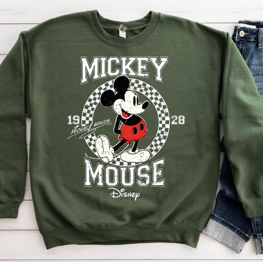 Discover Retro Mickey Minnie Mouse Shirt, Couple Vintage Vacation Shirt Disneyland Magic Kingdom Sweatshirt