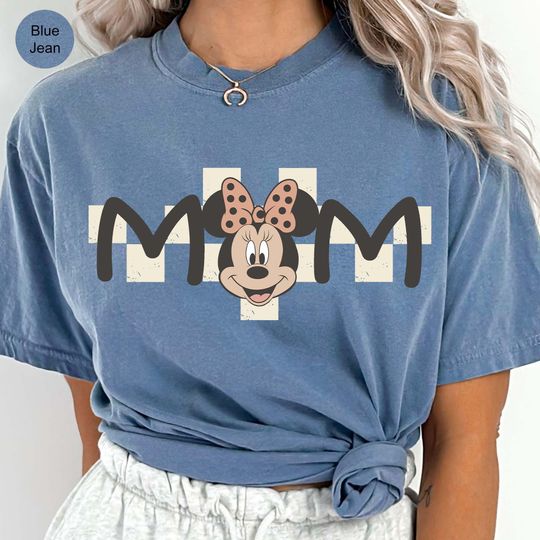 Discover Comfort Colors Disney Mom T-shirt, Gift for Minnie Lover Mom, Mother's Day Disneyland Trip Shirt
