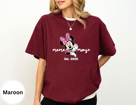 Discover Disney Mama Shirt, Mama Mouse est.2026 Shirt, Mama Gift Shirt, Best Mom Shirt, Mothers Day Gift