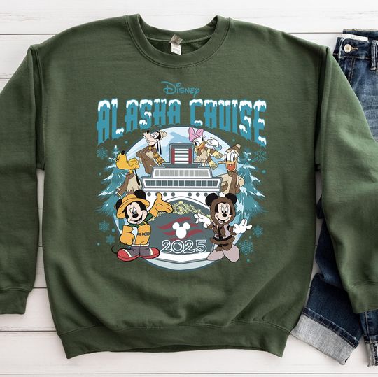 Discover Alaska Cruise Disney Sweatshirt, Alaska Cruise 2026 Shirt, Matching Family Cruise Shirt