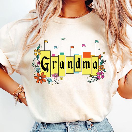 Discover Retro 70S Disney Grandma Flora Sign Shirt, Funny Mom T-shirt, Mommy Birthday, 2026 Trip