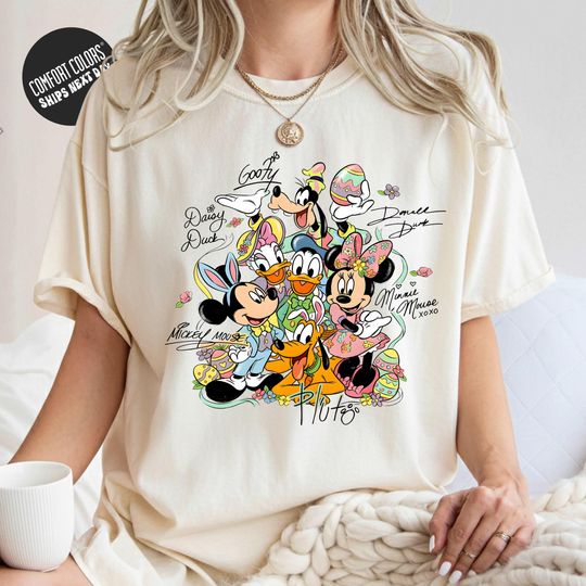 Discover Retro Mickey and Friends Signatures Shirt, Disneyworld Shirt Disney Family Vacation Tee Disney 2026 Shirt