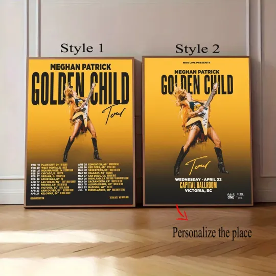 Discover Meghan Patrick Golden Child Tour 2026 Poster