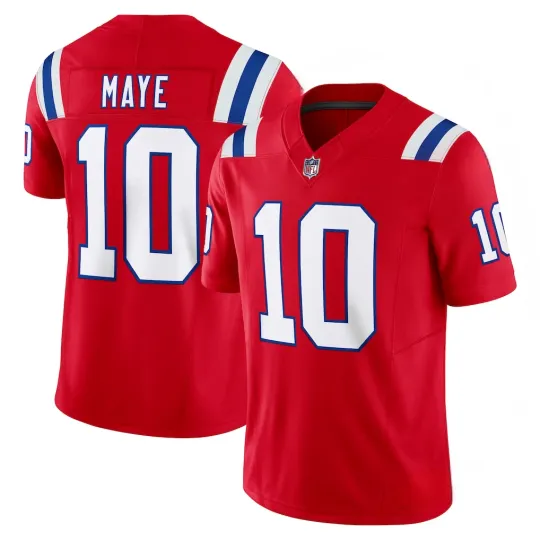 Discover Men's 10#Drake Maye Red Limited All Jersey