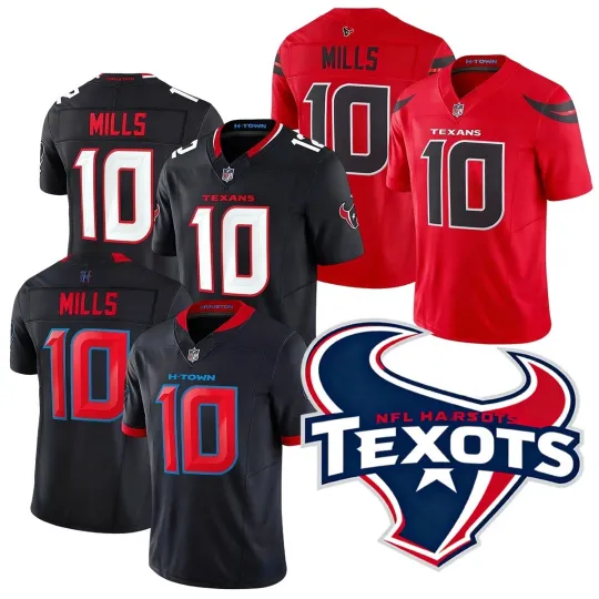 Discover NWT Men's Texanss #10Davis Mills Limited Jersey All Size