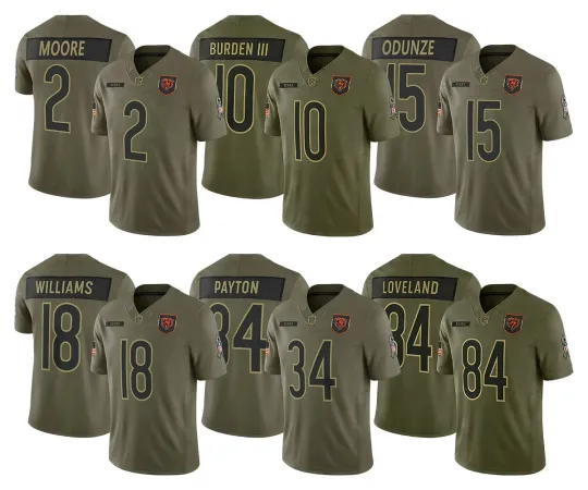 Discover NWT Men's Bearss Olive 2025 Salute Service Jersey Free Tax