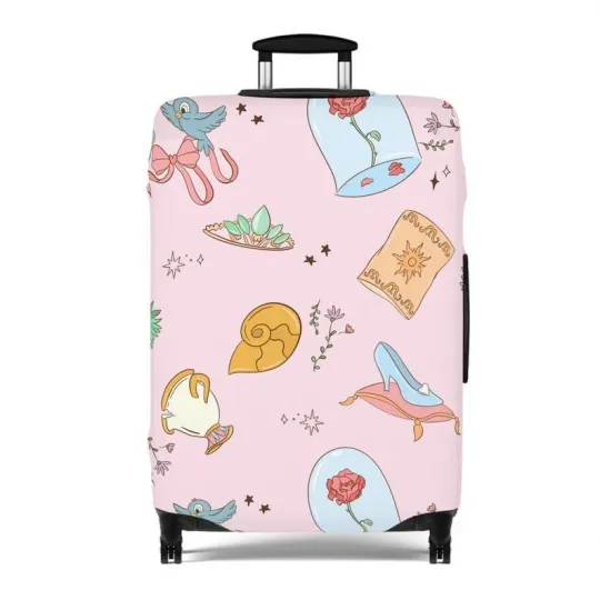 Discover Disney Luggage Cover, Disney Princess Suitcase Protector, Travel Accessories, Gi
