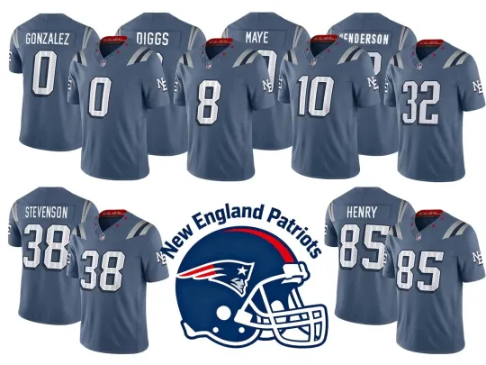 Discover Men's Patriotss Storm Blue 2025Rivalries Collection Limited Jersey S-3XL