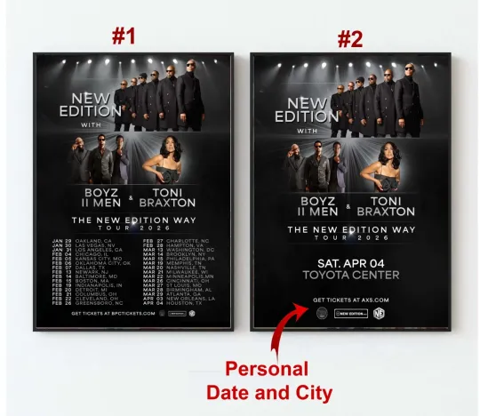 Discover The New Edition Way Tour 2026 Poster, Custom Date and City