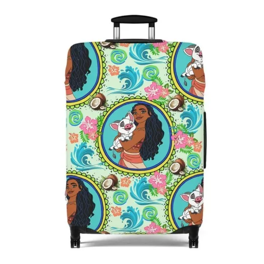Discover Disney Luggage Cover, Moana Suitcase Protector, Travel Accessories, Gift for Dis