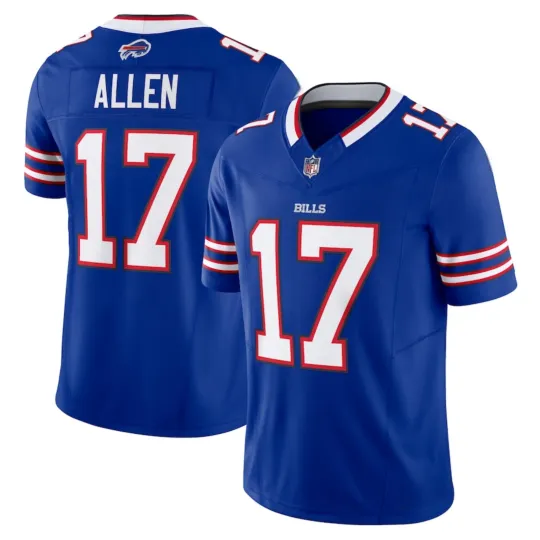 New Men's Billss #17 Josh Allen Blue Limited Jersey Game Player Jersey