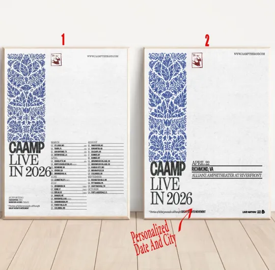 Discover Custom Caamp Tour 2026 Poster