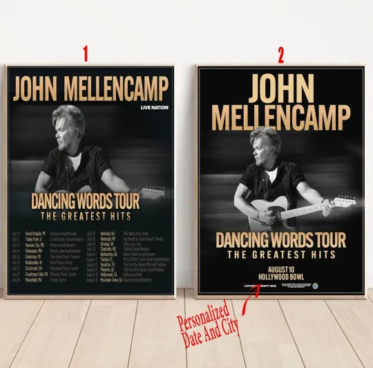 Discover Custom John Mellencamp Dusting Off Hits For 2026 Tour Poster