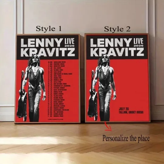 Custom Poster, Lenny Kravitz Live 2026 Tour Poster Print