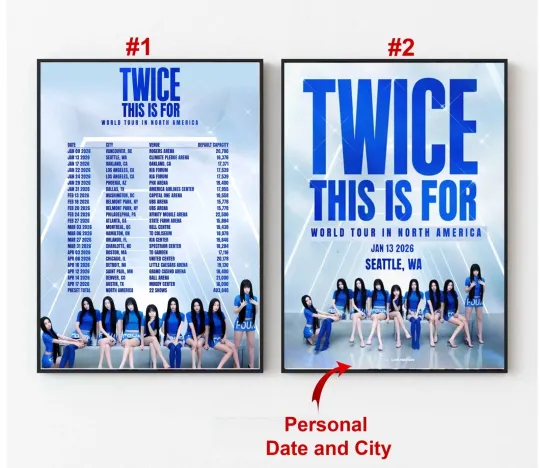 Discover Custom Twice Music This is For 2026 Tour Poster