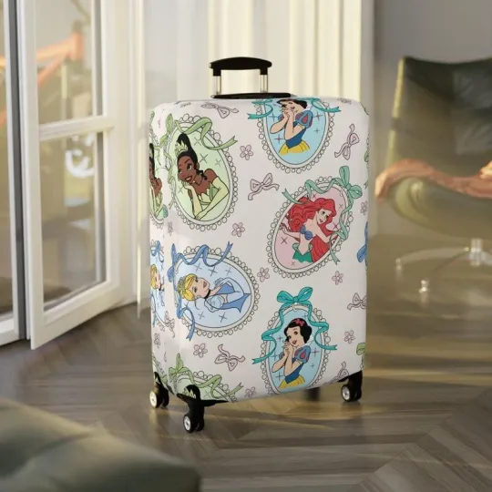 Discover Disney Luggage Cover, Disney Princesses Suitcase Protector, Travel Accessories,
