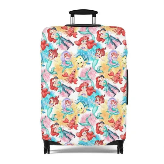 Discover Disney Luggage Cover, Little Mermaid Suitcase Protector, Travel Accessories, Gif