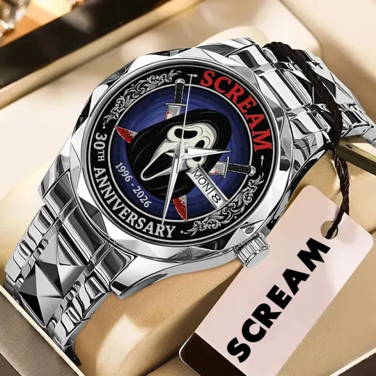 Discover Scream 30th Anniversary 1996-2026 Alloy Luxury Quartz Watch