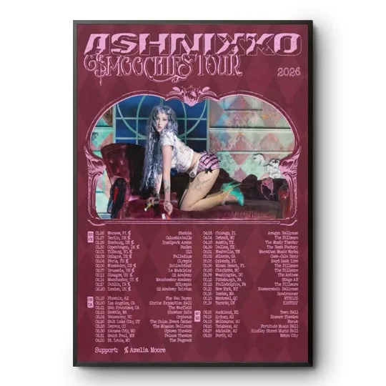 Ashnikko Smoochies Tour 2026 World Tour Poster, Premium Matte Vertical Music Print