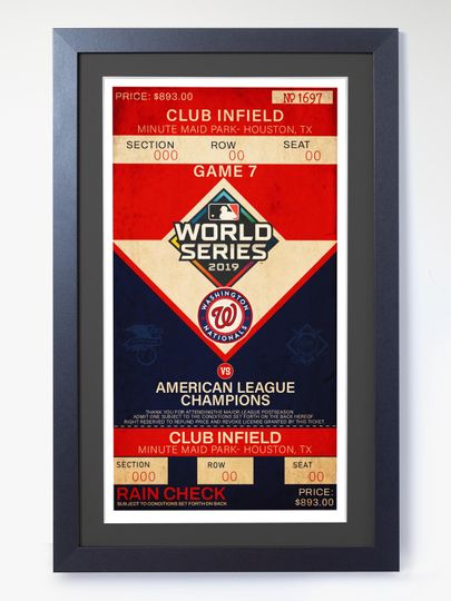 Discover 2019 World Series Ticket  Fight Finished  Washington Nationals vs Houston Astros Poster