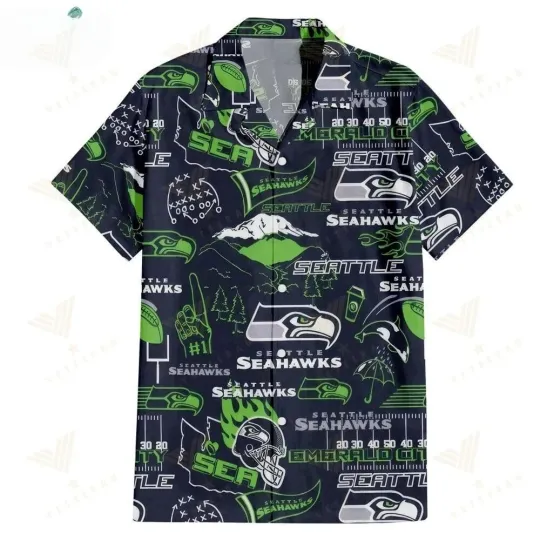 Discover Seahawks Football Hawaiian Shirt for Men