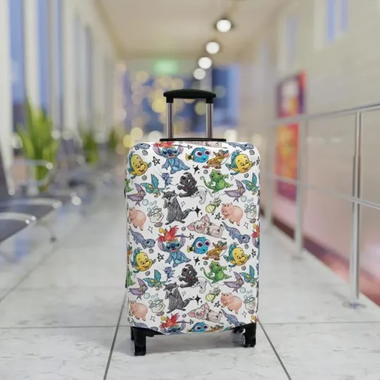 Discover Disney Luggage Cover, Disney Sidekicks Suitcase Protector, Travel Accessories
