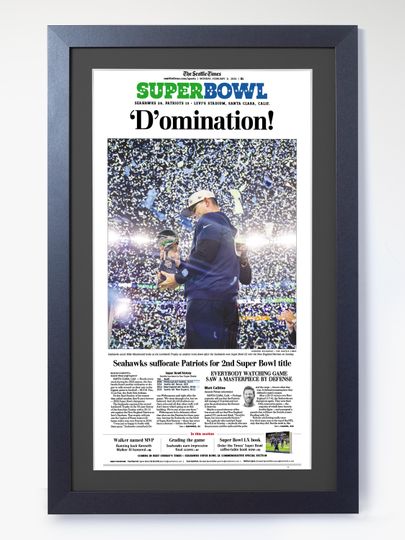 Discover 2025-26 Seattle Seahawks - DOMINATION!  Dark Side Crush Patriots to Win Super Bowl LX Poster
