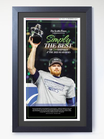 Discover 2026 Seattle Seahawks - Simply the Best - Sam Darnold NFC Champions Poster