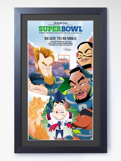 Discover 2026 Seattle Seahawks  Ready to Rumble  NFC Champions Super Bowl Preview Art Poster