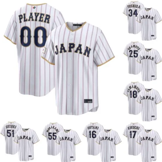 Discover Japan Men's Baseball White 2026 World Baseball Classic Home Stadium Jersey