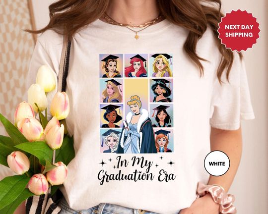 Discover In My Graduation Era Disney Princess Shirt ,Graduate Class Of 2026 T-Shirt, Tassel To The Castle Tee