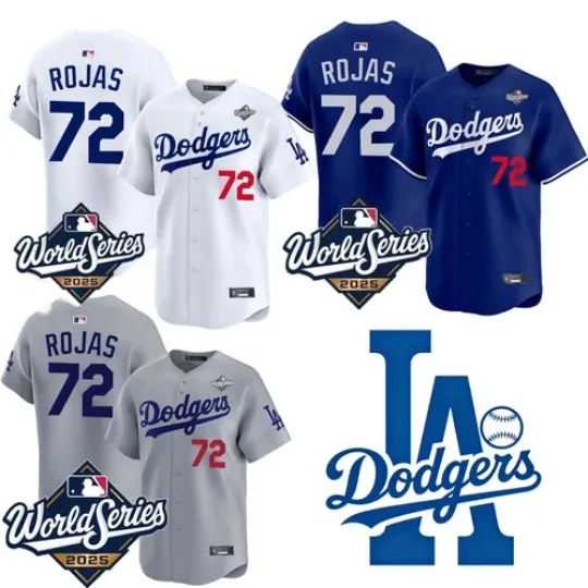 Discover Men's Dodgerss #72 Miguel Rojas 2025 World Series Jersey All Printed S-3XL