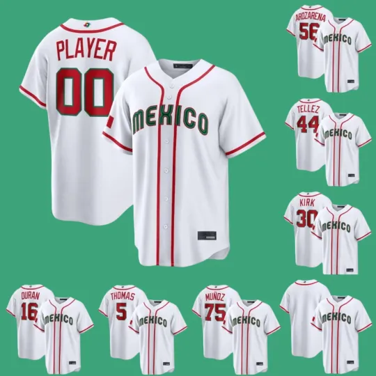 Discover MEN'S Mexico 2026 World Classic Road Stadium Printed Jersey White