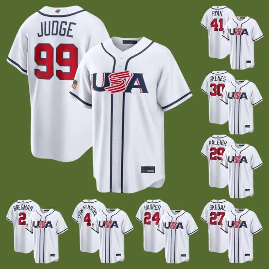 Discover MEN USA 2026 World Classic Printed Jersey White