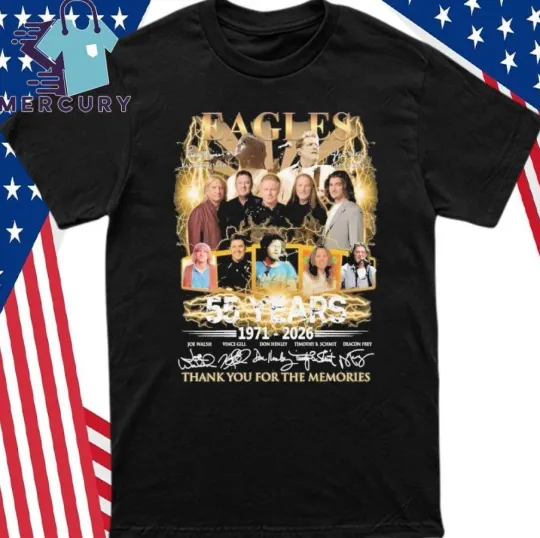 Discover Eagles 55 Years 1971-2026 Thank You Signature Shirt