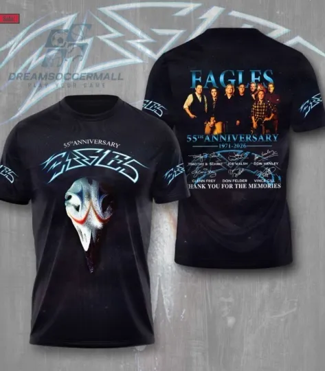 Discover Eagles 55th Anniversary 1971-2026 Signed T-Shirt All Over Print Unisex