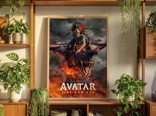 Discover Avatar 3: Fire & Ash Movie Poster Sci-Fi Wall Art Print, Unframed Home Dcor